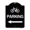 Signmission Bicycle Symbol Parking Left Arrow Heavy-Gauge Aluminum Architectural Sign, 24" x 18", BW-1824-24316 A-DES-BW-1824-24316 - alternate 1